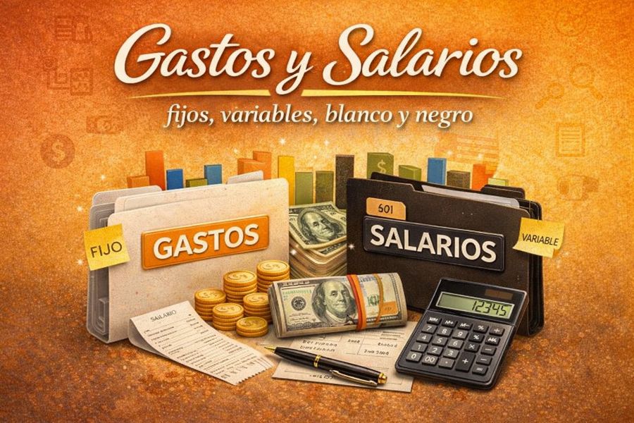 Curso Gastos y Salarios: fijos, variables, blanco y negro
